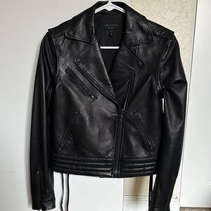 Rag & Bone Sleek Black Leather Jacket